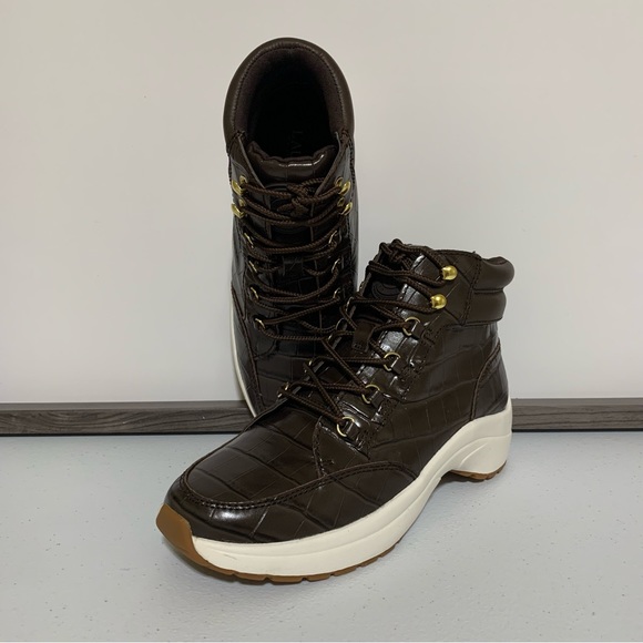 Lauren Ralph Lauren Rylee Embossed Leather High-Top Sneaker-Size 7.5 NWOT - Picture 7 of 12